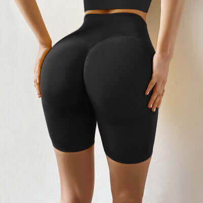 Women's High-Waisted Tight Buttocks Yoga Shorts - Quick-Drying Training &  Fitness