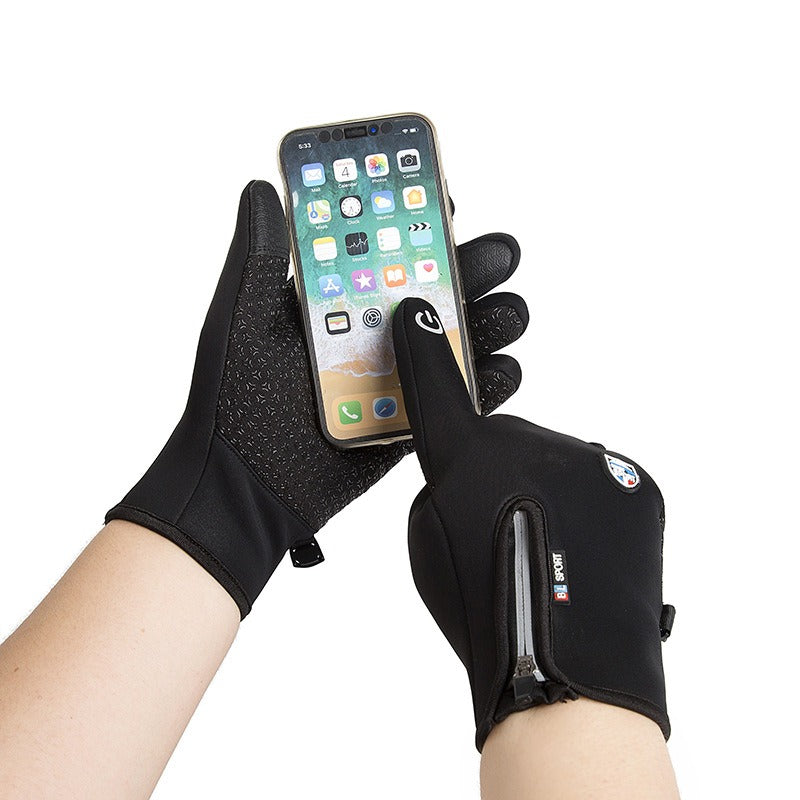 Thermal Warm Outdoor Gloves 🧤 Durable Zip Tight Windproof & Waterproof Touchscreen Sensitivity