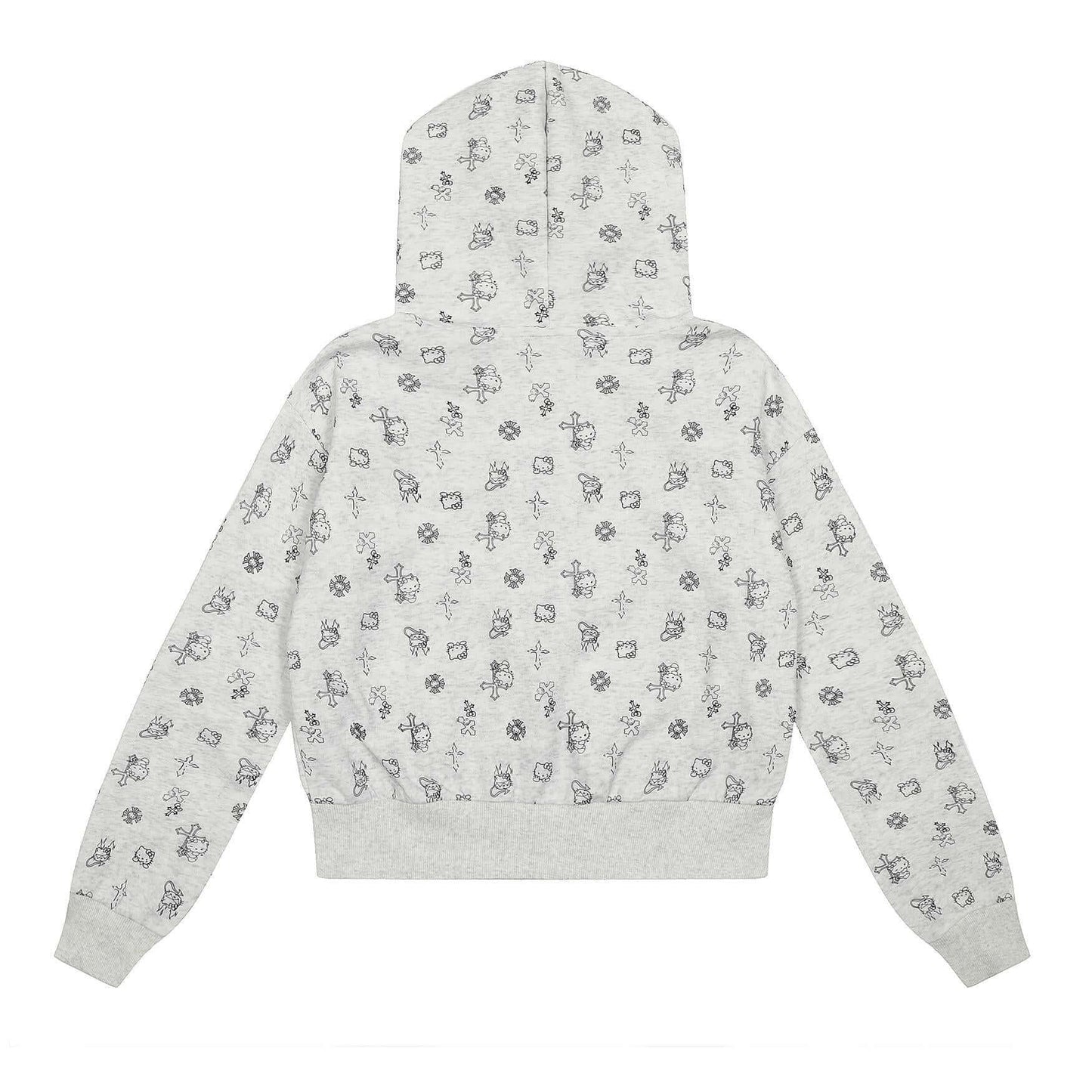 Hip Hello Kitty Zip Up Jacket 😺 Retro High Street Cross Pattern