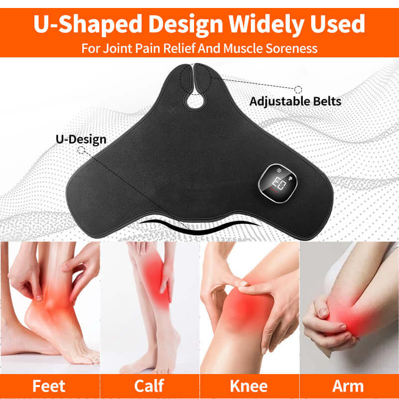 Wireless Charging Red Light Therapy Wrap -Body Pain Relief for Foot, Knee, Legs, Arms, Elbow & More