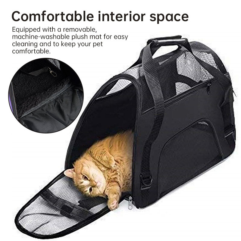 Smart Expandable Breathable Mesh Pet Carrier Travel Bag