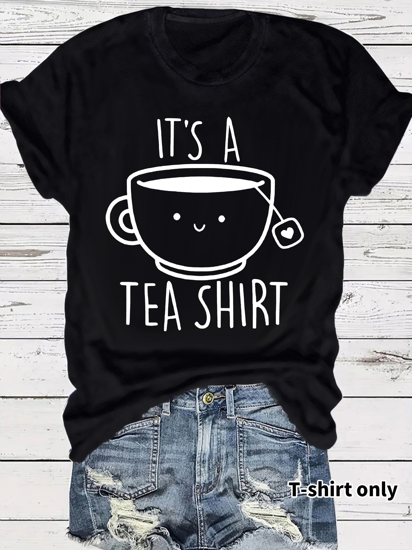 Humorous Printed 'TEA' Shirt - Grab Cool Comfort in Dazzling Colors ! 🫖🌈