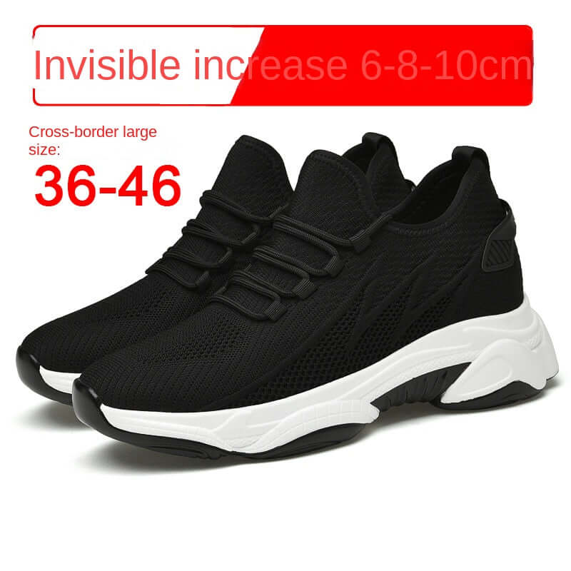 Stylish Casual Unisex Sneakers - Lightweight Breathable Mesh Fly Weave Unique Height Increasing