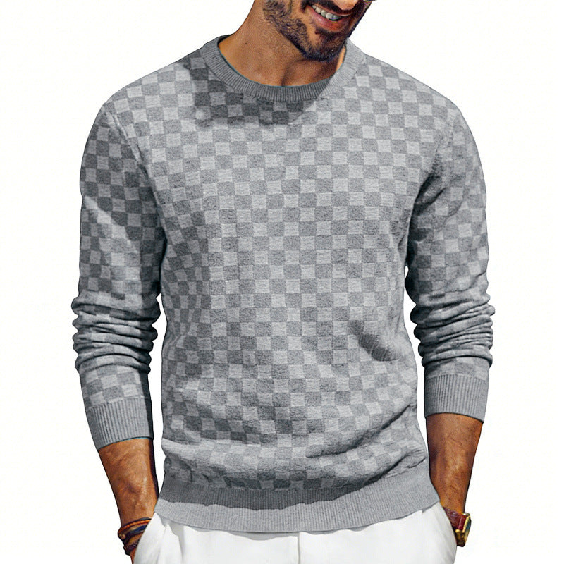 Men's Autumn & Winter Fashion Forward Sweater-shirt - Warm Heavyweight Jacquard Long Sleeve Crewneck ♨️