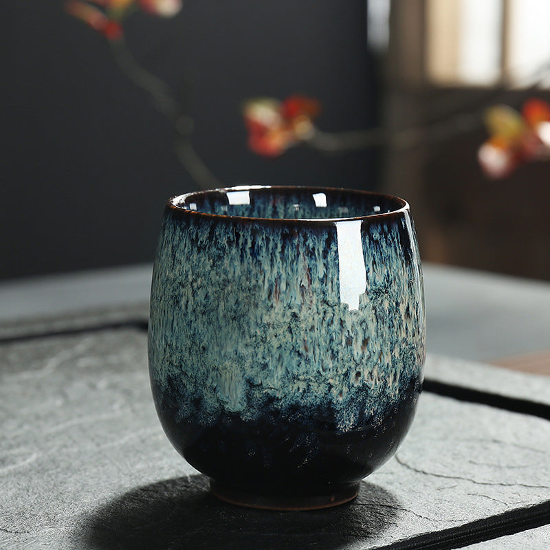 Gorgeous Ceramic Kung Fu Tea Cup 150ml. - Single Serve Cup, Tenmoku Jian Zhan, Yohen Master Tea Cup/Bowl
