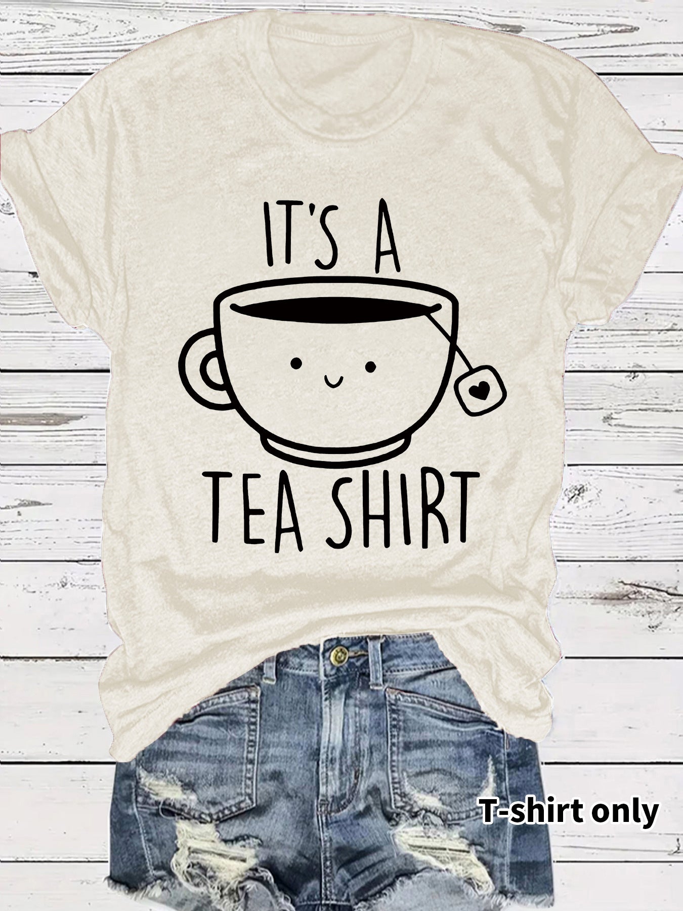 Humorous Printed 'TEA' Shirt - Grab Cool Comfort in Dazzling Colors ! 🫖🌈