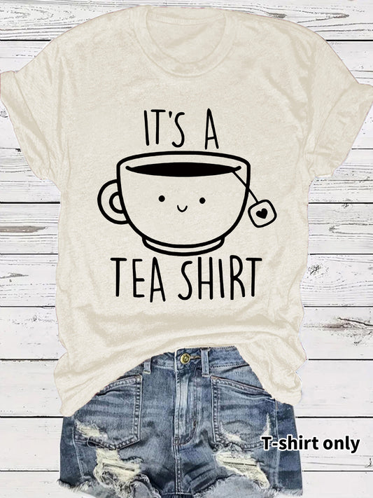 Humorous Printed 'TEA' Shirt - Grab Cool Comfort in Dazzling Colors ! 🫖🌈
