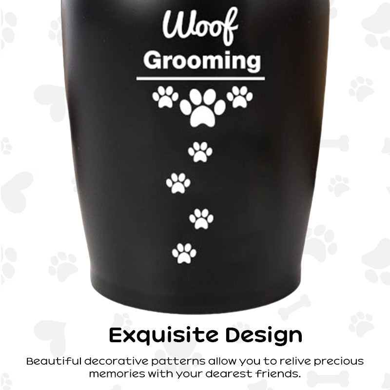 Durable Stainless Steel Pet Memorial Urn 🐾 Black Portable & Moisture-Proof Ash Keepsake Designed for Small Pets