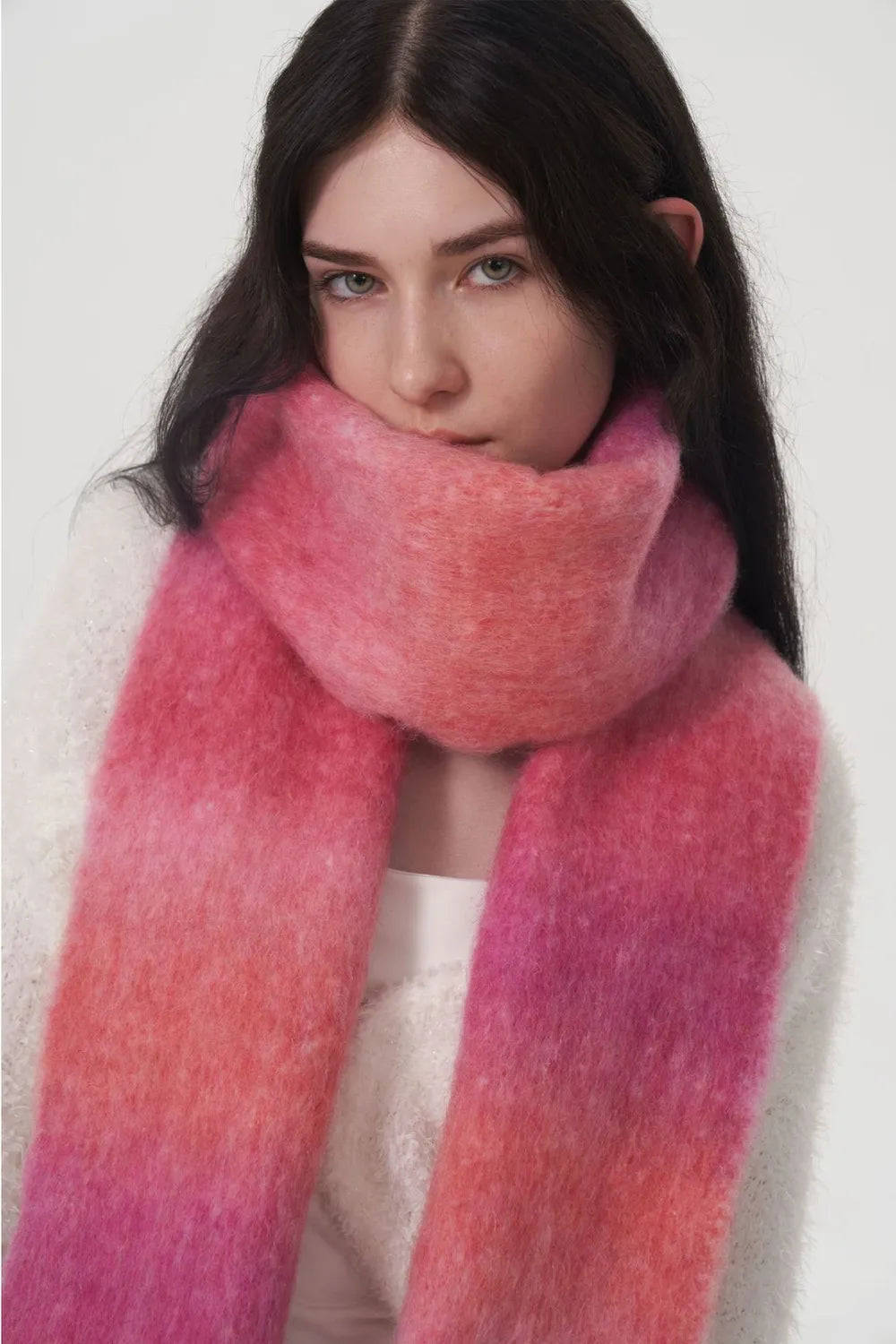 GIANT Thick Gradient Thermal Scarf with Fringes ♨️🧣 Warm Seasonal Comfort, Buy 2, Save More ! ✂️🔖
