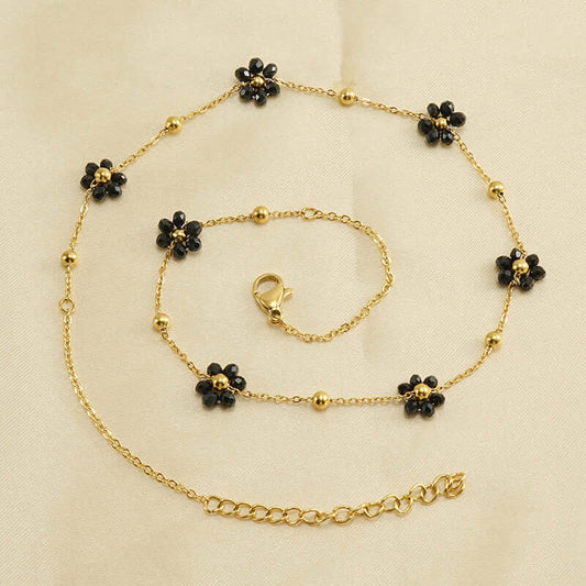 Gorgeous Floral Stainless Steel Necklaces & Bracelets 🌸 Buy Individually or Create a SET ! - 15 Beautiful Color Combination Options