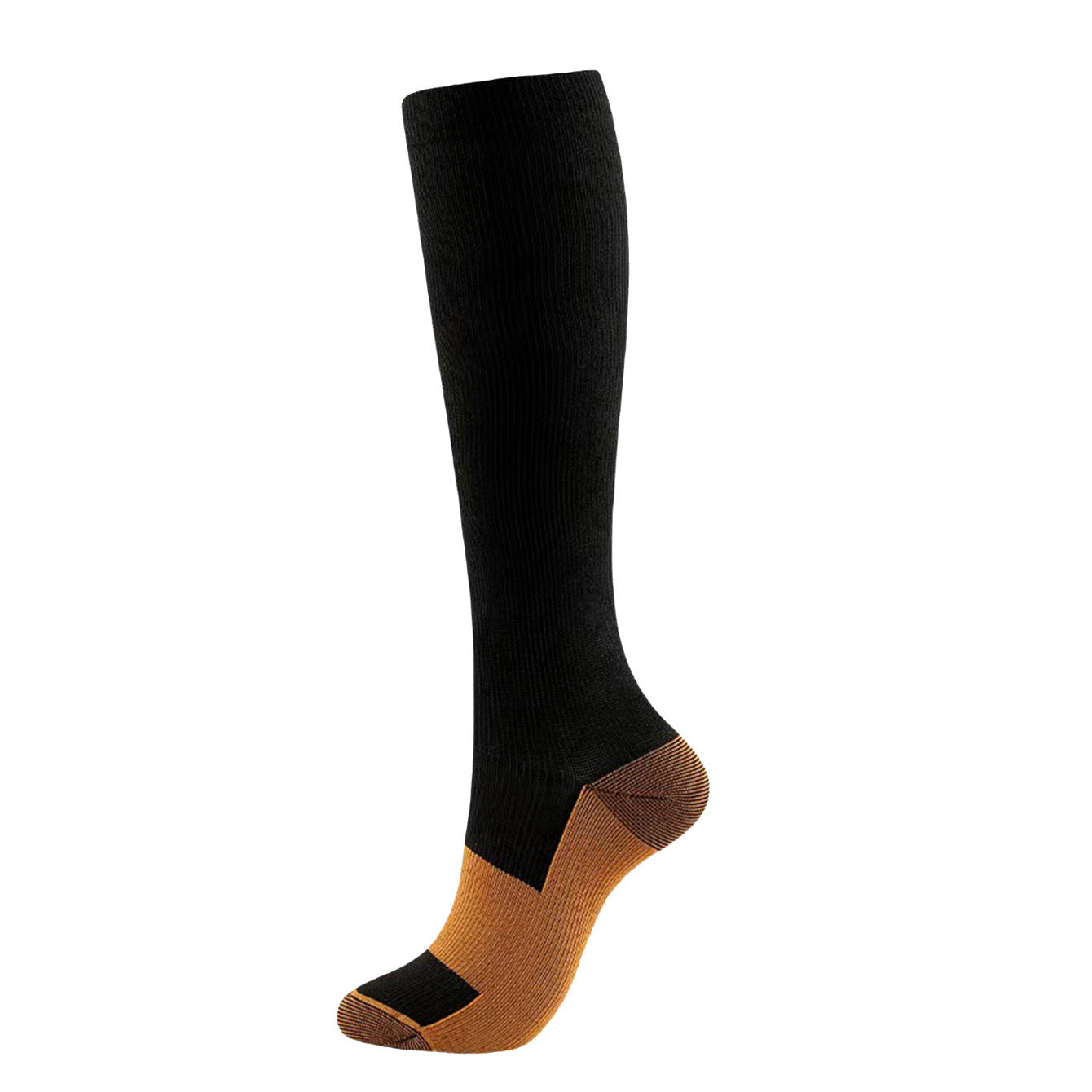 Women's Calf Length Compression Sports Socks - Anti-Slip, Sweat-absorbent, Solid & Polka Dots