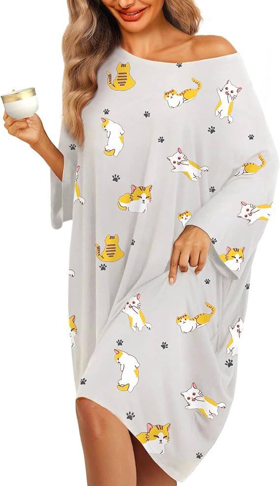 Women's Fun Graphic Pattern T-shirt Sleepwear - 10 Loose Fit Comfy Nightwear Options 😴