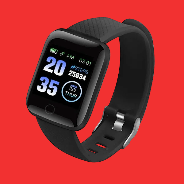 D20 Unisex Waterproof Sport Smartwatch - Large Readable Display - Bluetooth, Heart Rate, Blood Pressure Monitor + More