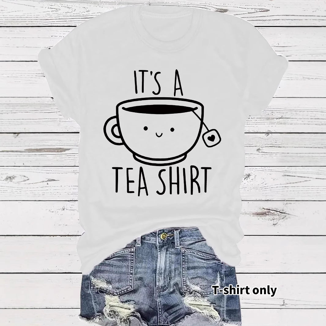 Humorous Printed 'TEA' Shirt - Grab Cool Comfort in Dazzling Colors ! 🫖🌈