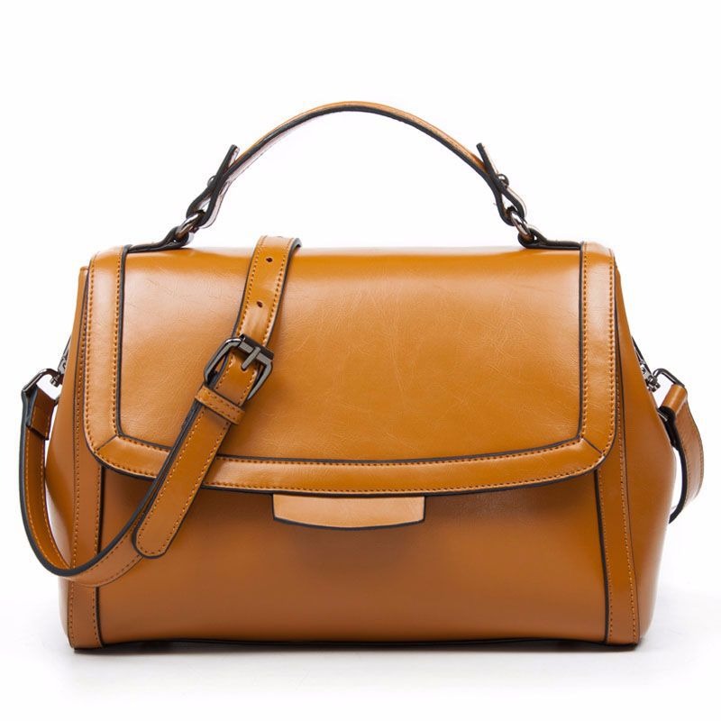Women's Chic GENUINE LEATHER Handbag 👜 High Quality Cowhide with Large Storage Capacity