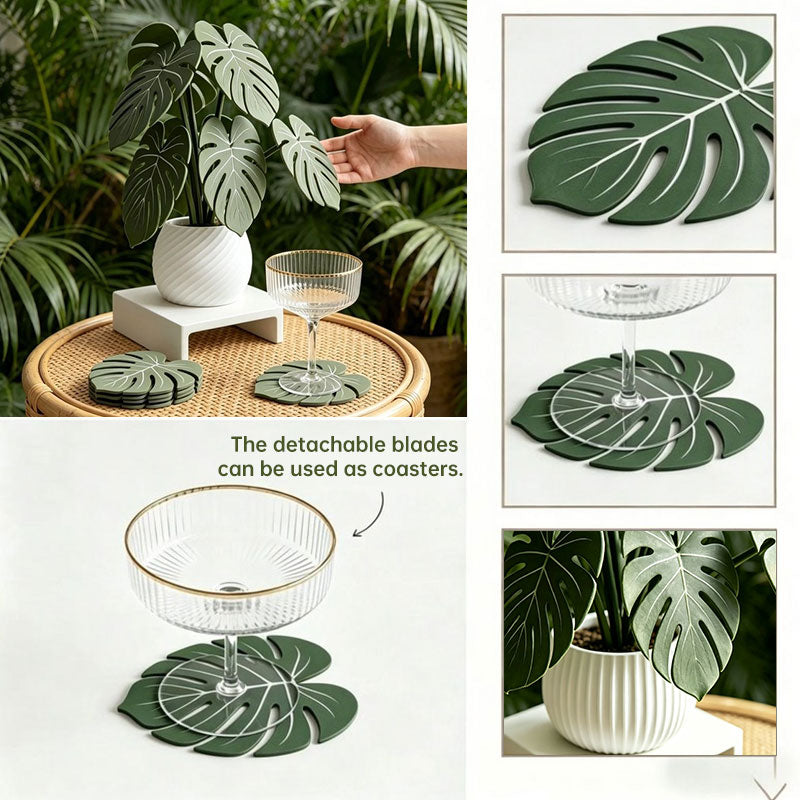 3D Printed Monstera Plant-Vase-Leaf Coaster Set 💝