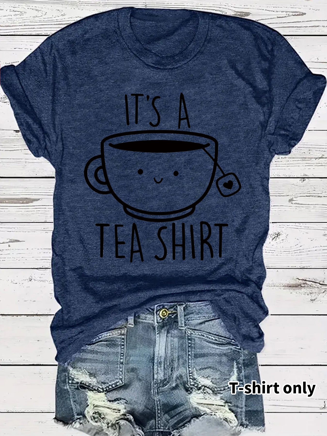 Humorous Printed 'TEA' Shirt - Grab Cool Comfort in Dazzling Colors ! 🫖🌈
