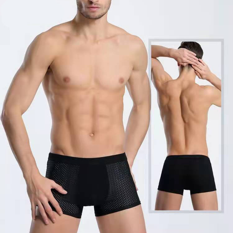 Men's 4-PACK Popular Ice Silk Underwear Boxer Briefs - Best Selling Breathable Air Mesh Comfort 🩳