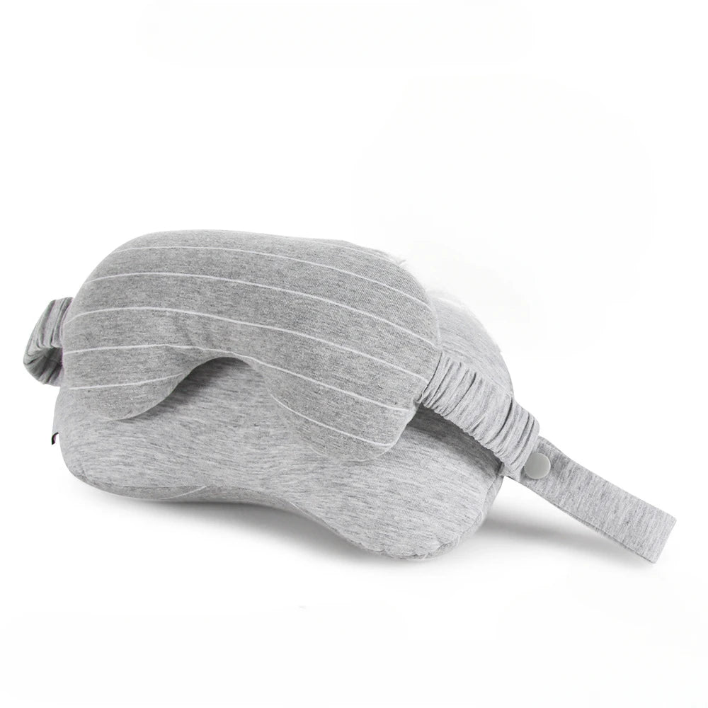 Portable Eye Mask and 2-in-1 Neck Pillow - Soft Cotton and Foam Filled Relief for Eyes and Neck