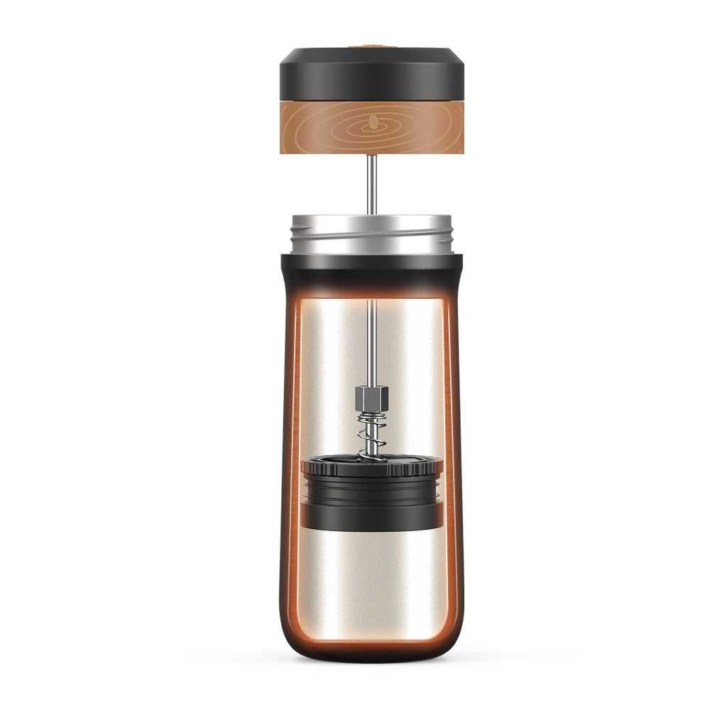 Smart Portable Wireless Coffee Maker - Hot or Cold Stainless Steel Insulation French Press Espresso Capsule