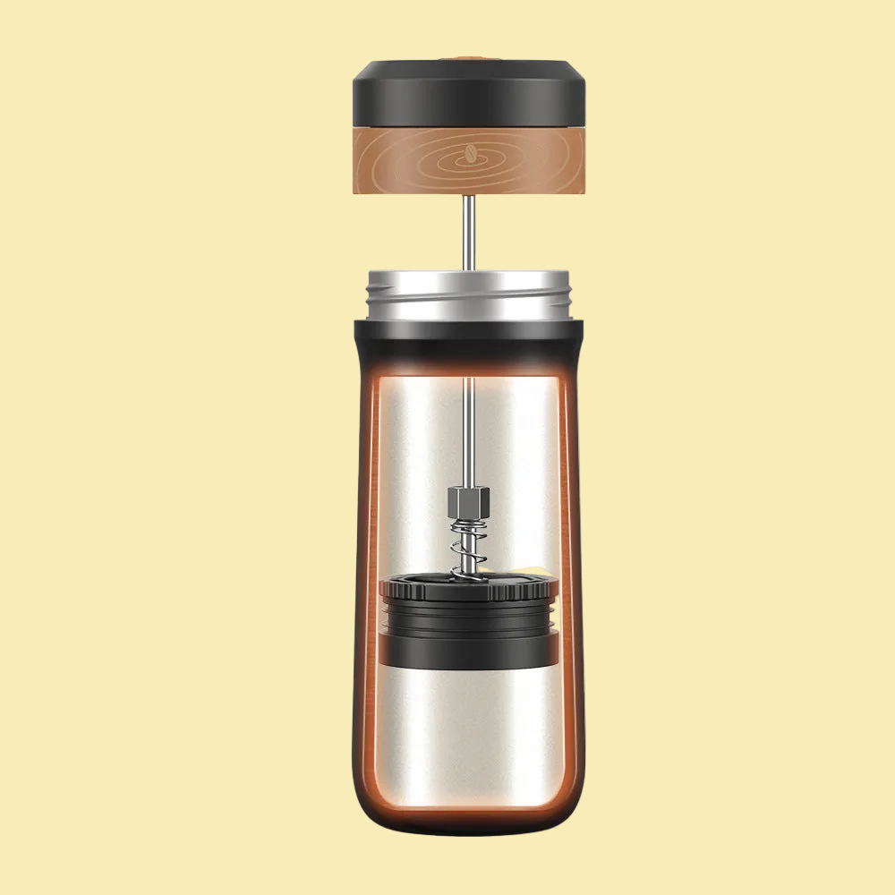 Smart Portable Wireless Coffee Maker - Hot or Cold Stainless Steel Insulation French Press Espresso Capsule
