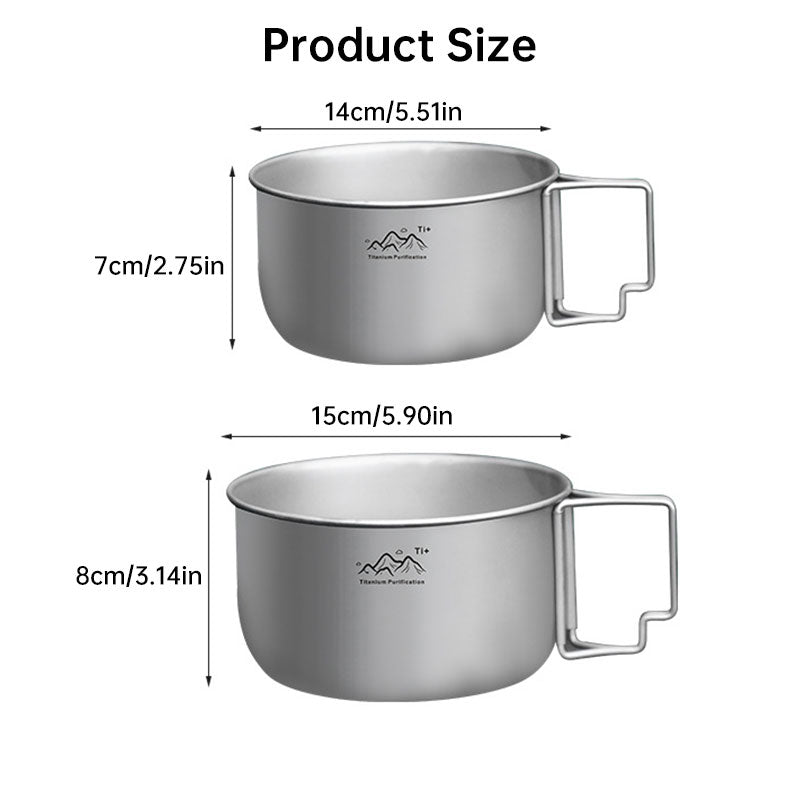 Stainless Steel Camping Pots - Buy 3, Save 10% - Automatic Discount at Checkout 🫕✂️🔖 Durable Titanium
