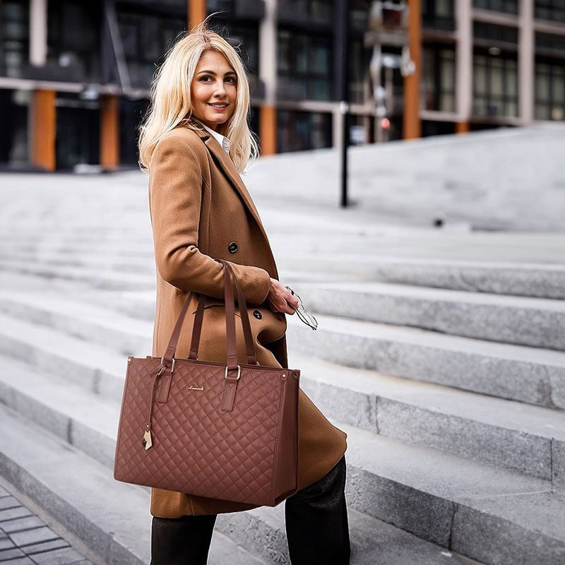 LARGE 2 Bags-in-1 Travel Tote - Laptop & Insulated Lunch Bag Ideal for Business, Nursing, Student & Daily Needs