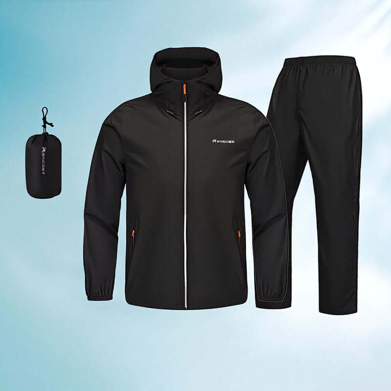 Smart Design Unisex Rain Suit - Excellent Stay-Dry Protection - Lightweight Waterproof Jacket & Pants SET