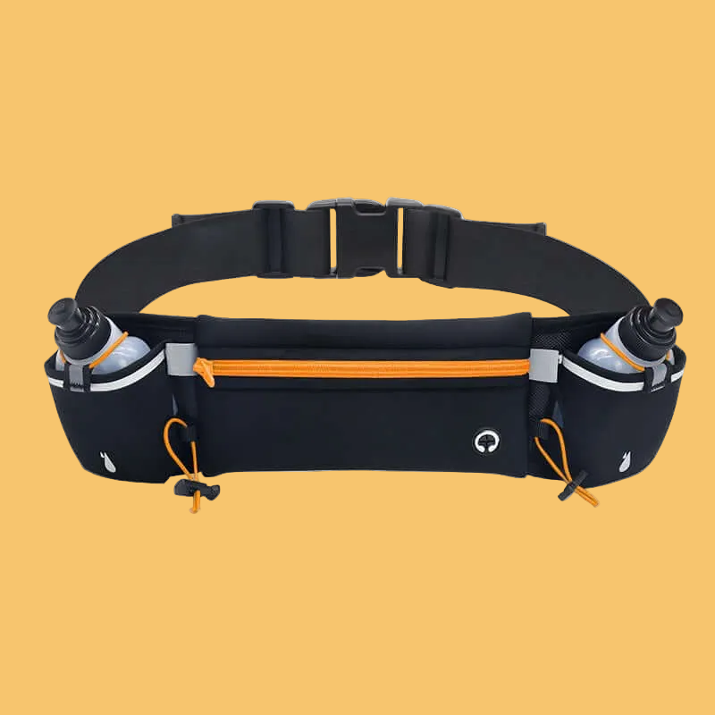 Smart Sports and Fitness Waist Bag - Dual Pockets - Zipper Pouch, Trending Item ! 🏆