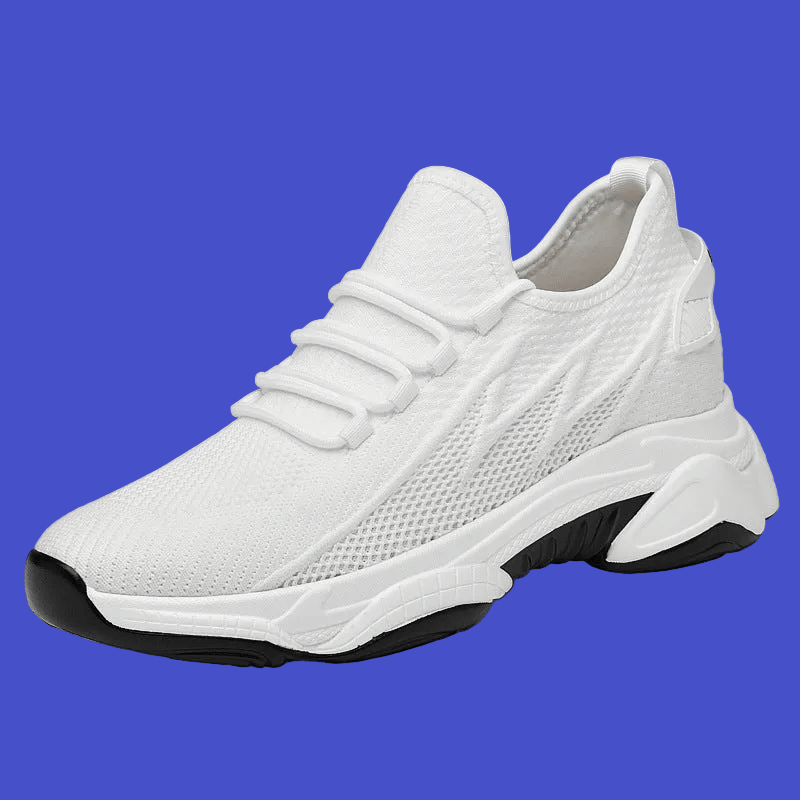 Stylish Casual Unisex Sneakers - Lightweight Breathable Mesh Fly Weave Unique Height Increasing