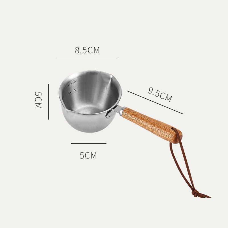 304 Stainless Steel Small Oil Splashing Pot - Modern & Minimalist Uncoated Three-layer Bottom