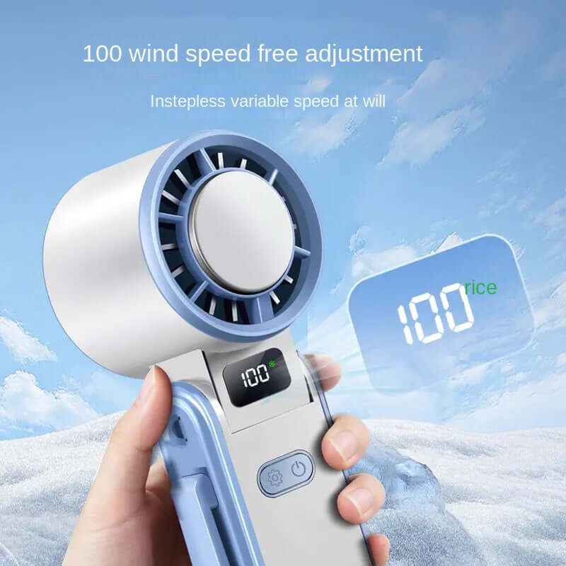 Clever Design Handheld High-speed Ice Application FAN with 100 Wind Speed Settings ❄️