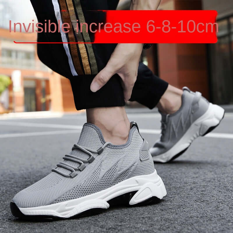 Stylish Casual Unisex Sneakers - Lightweight Breathable Mesh Fly Weave Unique Height Increasing