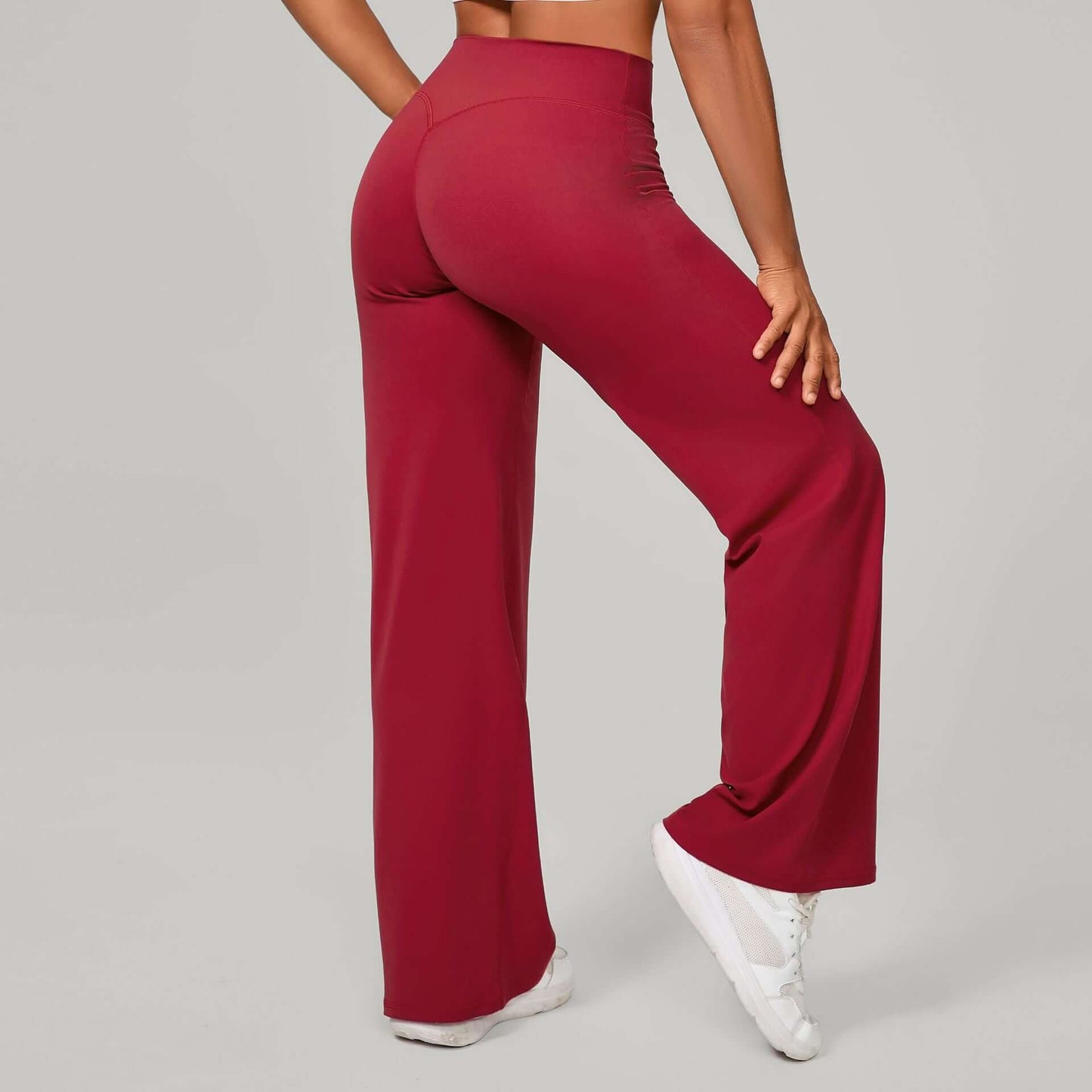Women's High-Waisted Straight Leg Yoga Pants - Chic Sports Fashion in Massive Color Selection ! 🌈