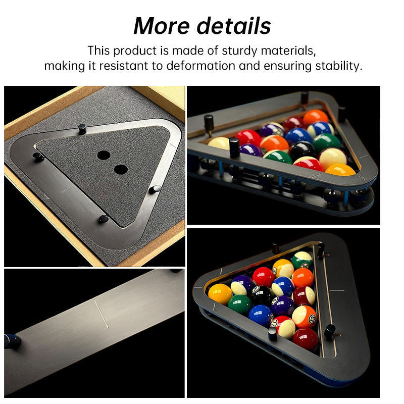 Professional Billiard Ball Rack - Tournament-Quality with Zero-Gap Precision Solid Wood 8-Ball & 9-Ball Pool Rack