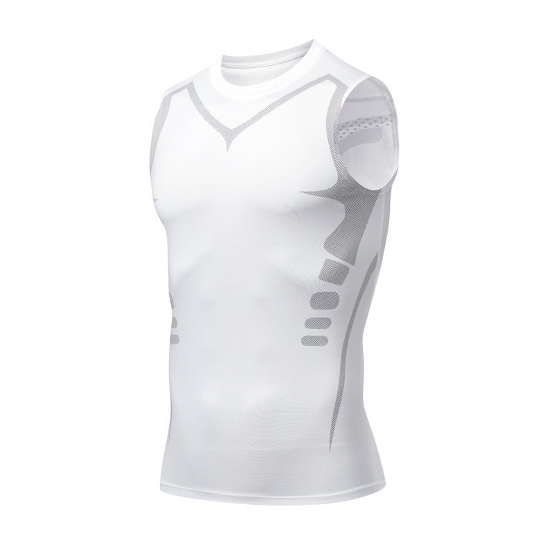 Quick-dry Men's Fitted Sports & Fitness Vest 💪 Sleeveless Elastic Breathable Moisture-wicking
