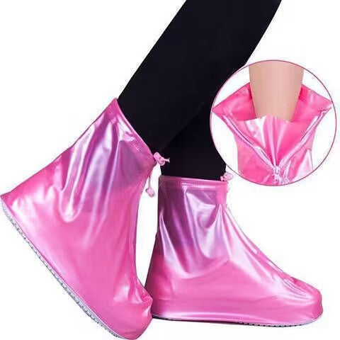 Waterproof PVC Shoe Covers with Zipper - Thickened Low Calf Stay-Dry Covers in 4 Color Options 🌈