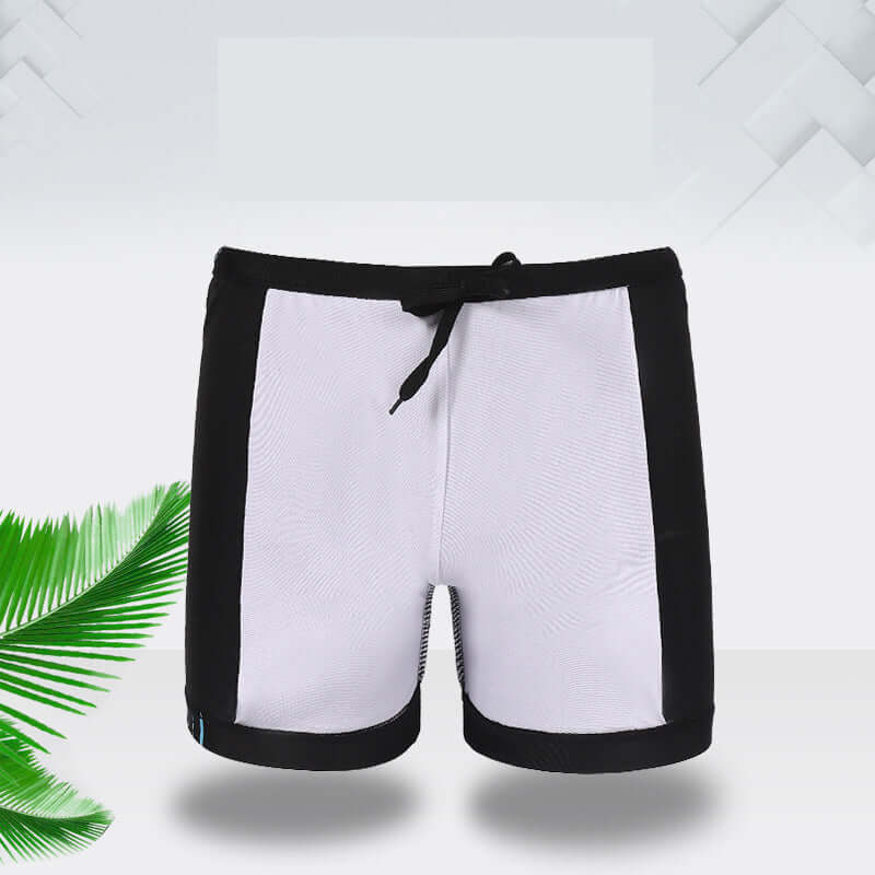 Large Sizes Striped Men's Swimming Trunks and Cap with Three-Dimensional Elastic Waistband 🏊‍♀️