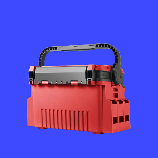 Giftable Tough & Durable 2-Layer Fishing Tackle Box - Adjustable Compartments + Dividers with Rod & Cup Holders 🎁
