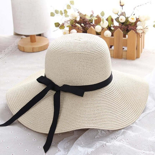 Summer Straw Bonnet - Hat for Women - Large Wide Brim for Sun Protection ☀️