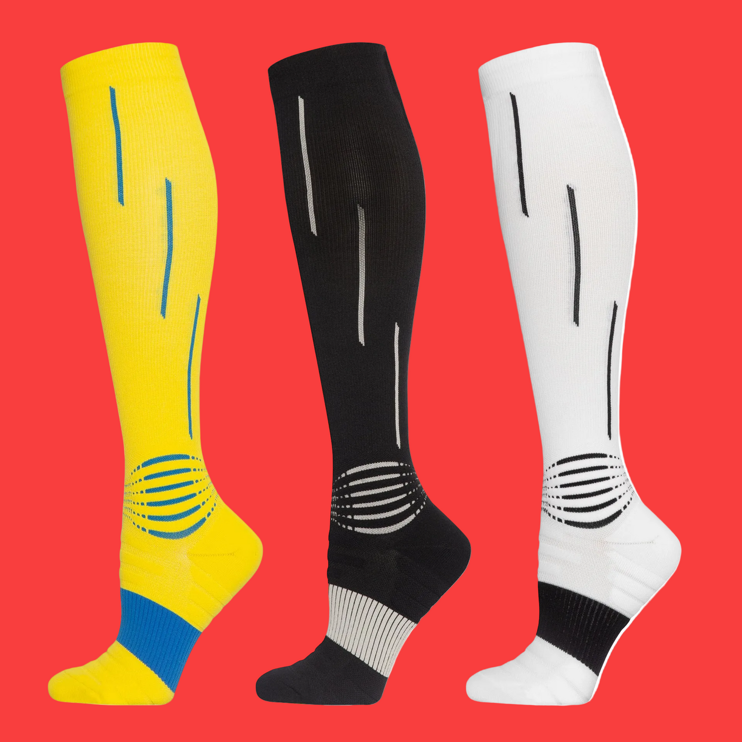 Soccer and Fitness Socks 🧦 Unisex Long Tube Fitness Exercise Pressure Socks