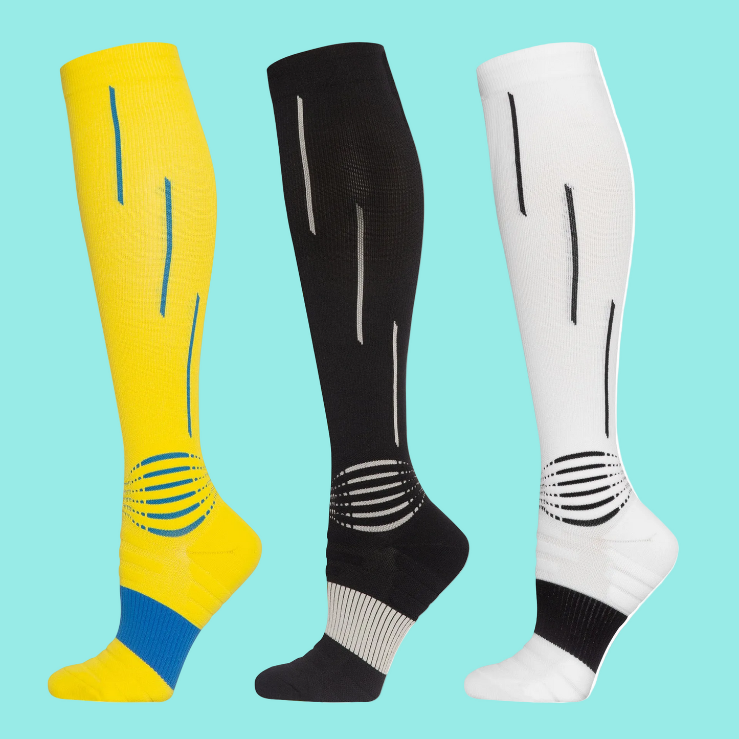 Soccer and Fitness Socks 🧦 Unisex Long Tube Fitness Exercise Pressure Socks