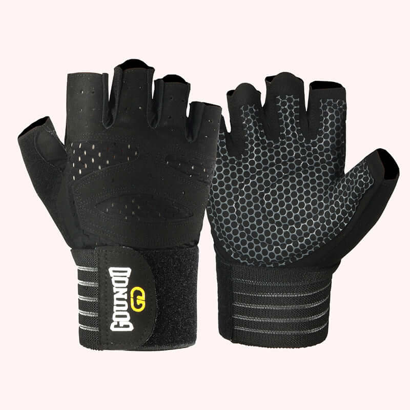 Popular Professional Fitness Gloves - Silicone Anti-Slip Grip, Breathable & Wear-resistant Half Finger Style 🧤