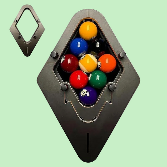 Professional Billiard Ball Rack - Tournament-Quality with Zero-Gap Precision Solid Wood 8-Ball & 9-Ball Pool Rack