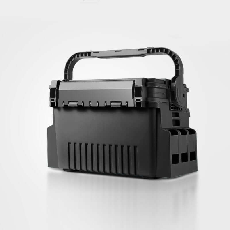 Giftable Tough & Durable 2-Layer Fishing Tackle Box - Adjustable Compartments + Dividers with Rod & Cup Holders 🎁