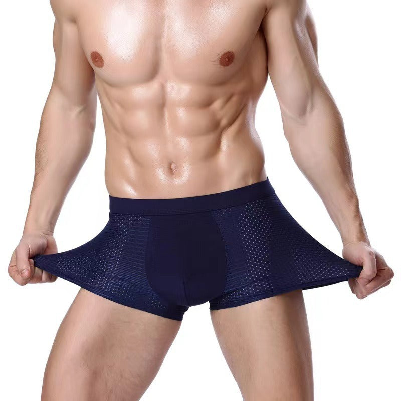 Men's Solid Ice Silk Antibacterial Underwear - Popular Sporty Breathable Comfort 🩳