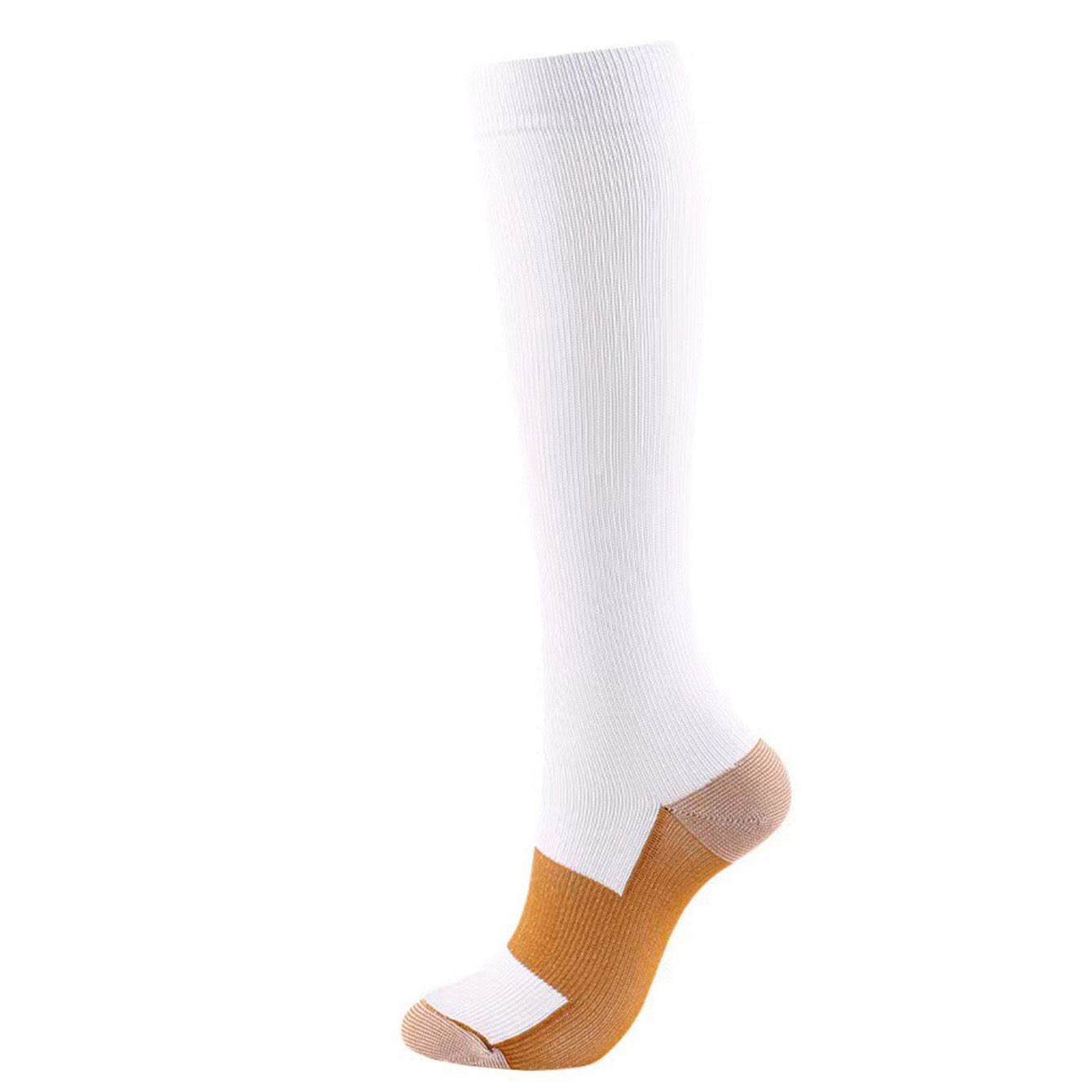 Women's Calf Length Compression Sports Socks - Anti-Slip, Sweat-absorbent, Solid & Polka Dots