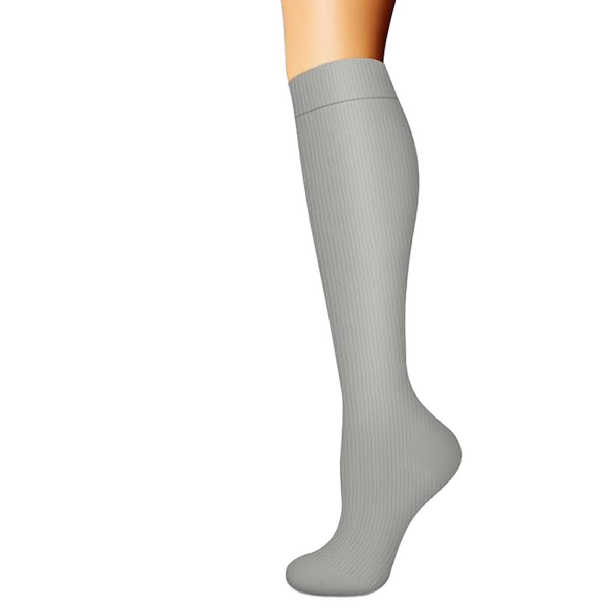Women's Calf Length Compression Sports Socks - Anti-Slip, Sweat-absorbent, Solid & Polka Dots