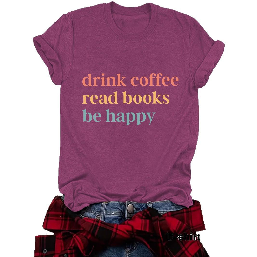 Humorous 'Drink Coffee' Slogan Short Sleeve T-shirt in Popular Unisex Colors ☕️🌈 Grab 2 and Save !