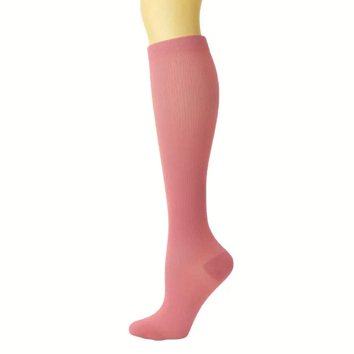 Women's Calf Length Compression Sports Socks - Anti-Slip, Sweat-absorbent, Solid & Polka Dots